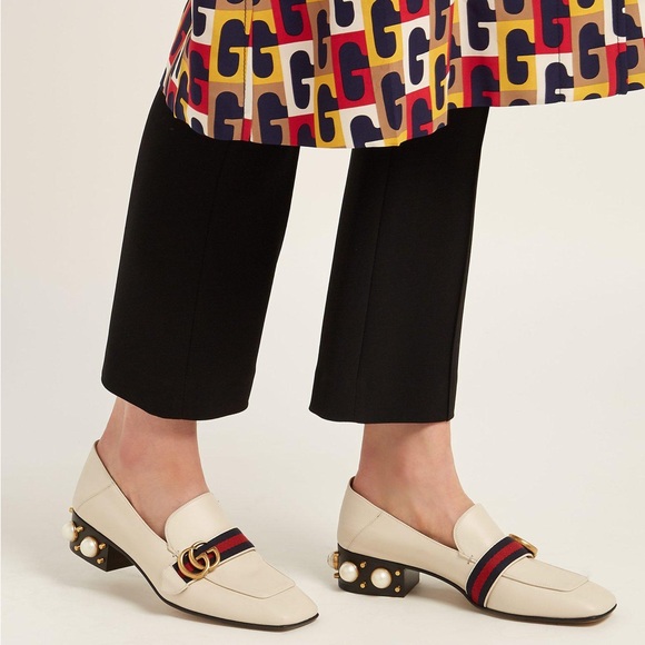 Gucci Shoes - ✨Sold✨ NIB Gucci Authentic Peyton Web Stripe Leather Loafers Size 6.5 7.5